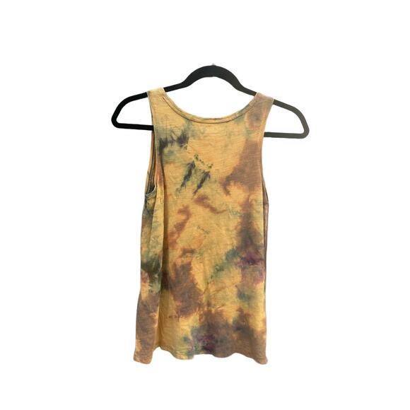 Tie Dye Tank Top | Women’s Shirt | Scrunch Tie - Ice Dye | Upcycled Fashion - Picture 2 of 2